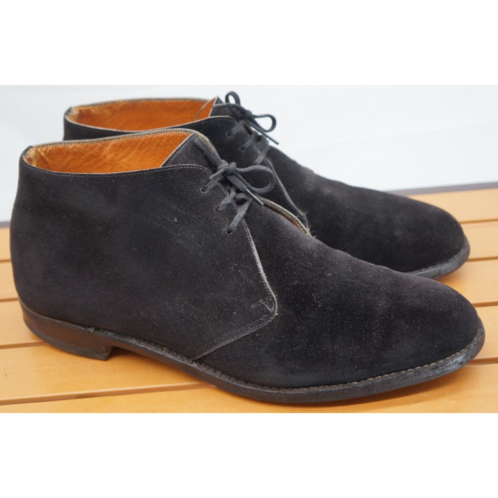 New & Lingwood Chucka Boots Mens 9 US Black Suede England Leather Dress Shoe